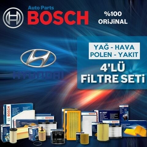 Bosch Hyundai Accent Era 1.5 Crdi Filtre Bakım Seti 2006-2012 4KP