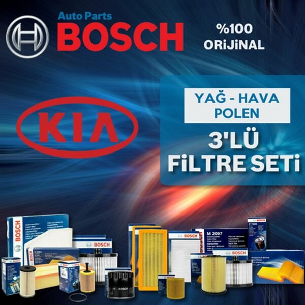 Bosch Kia Cerato 1.6 Benzin Filtre Bakım Seti 2005-2009 3NP