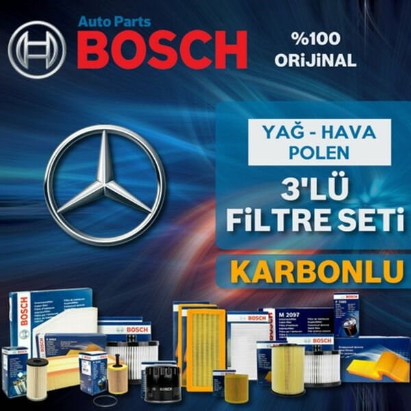 Bosch Mercedes C Serisi C200 Komp. W204 Filtre Bakım Seti 2007-2009 3KP