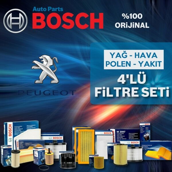 Bosch Peugeot 307 1.6 Benzin Filtre Bakım Seti 2000-2009 4NP