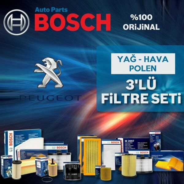 Bosch Peugeot 407 1.6 Hdi Filtre Bakım Seti 2004-2013 3NP