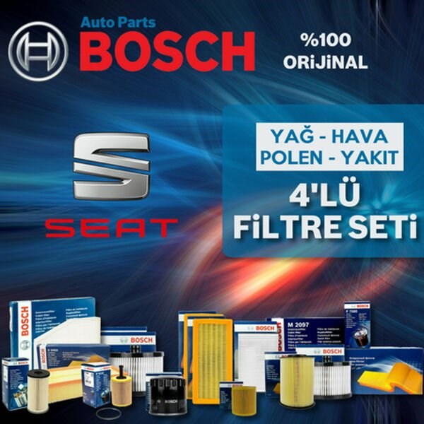 Bosch Seat İbiza 1.6 Tdi Filtre Bakım Seti 2009-2014 4NP CAY