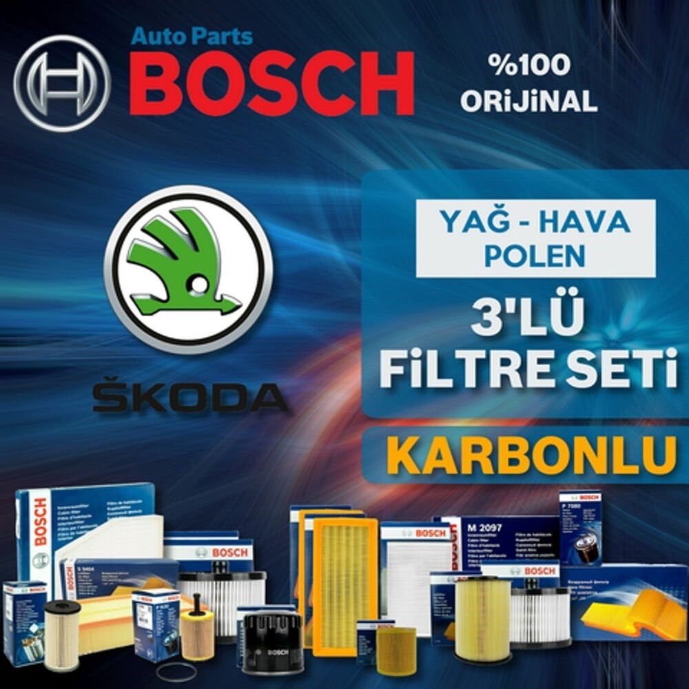 Bosch Skoda Rapid 1.2 Tsi Filtre Bakım Seti 2012-2018 3KP CBZ