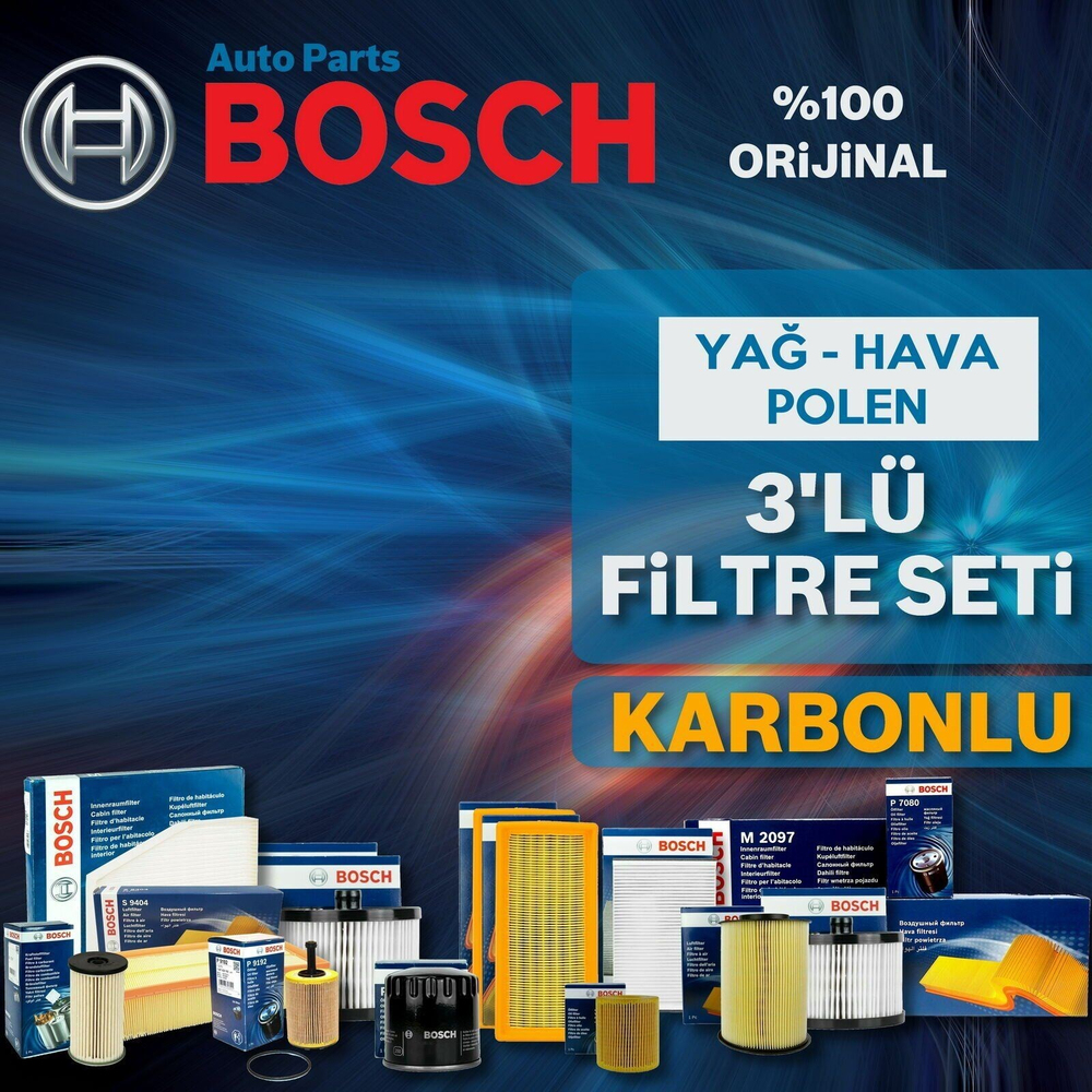 Bosch Volvo S40 1.6 D2 E5 Filtre Bakım Seti 2010-2012 3KP