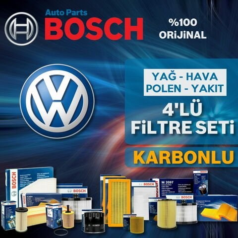 Bosch VW Caddy 1.6 Tdi Filtre Bakım Seti 2010-2015 4KP CAY