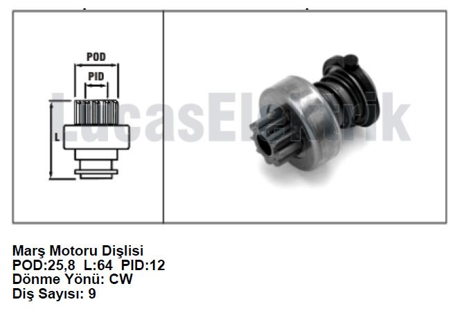DİŞLİ-9DİŞ (0420) AUDI-OPEL ASTRA,VECTRA,KADETT -