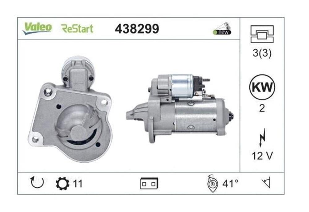 MARŞ MOTORU 12V 11DİŞ 2.0KW FORD FOCUS III C-MAX (START STOP)