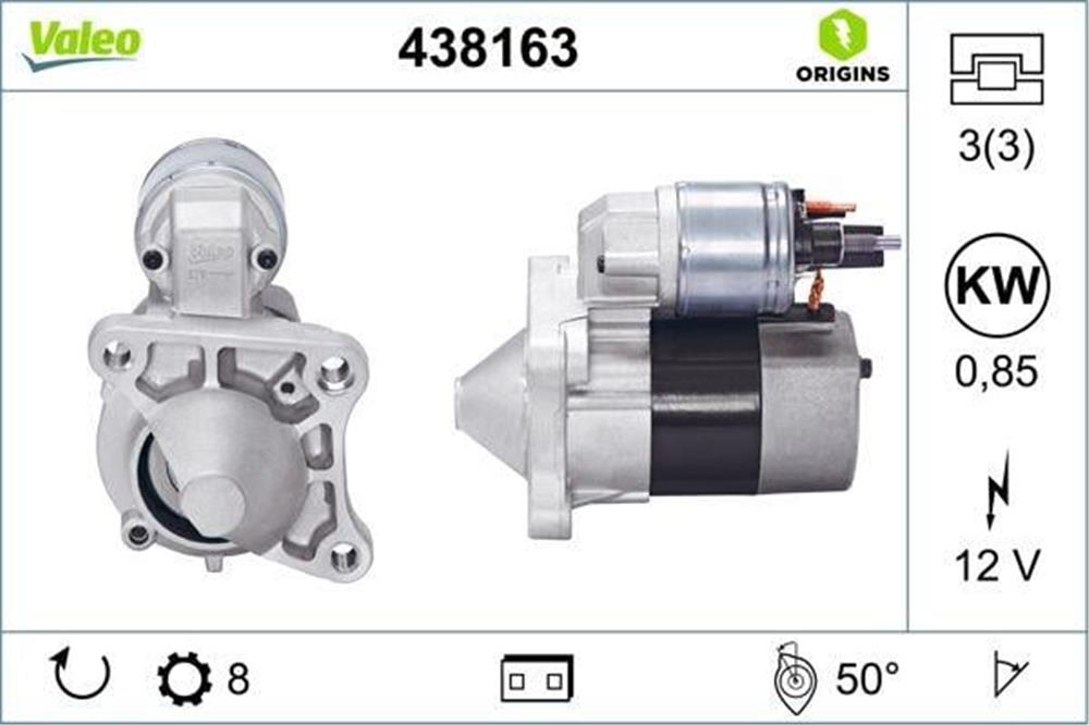 MARŞ MOTORU 12V 8DİŞ RENAULT MEGANE CLIO KANGOO DACIA LODGY LOGAN