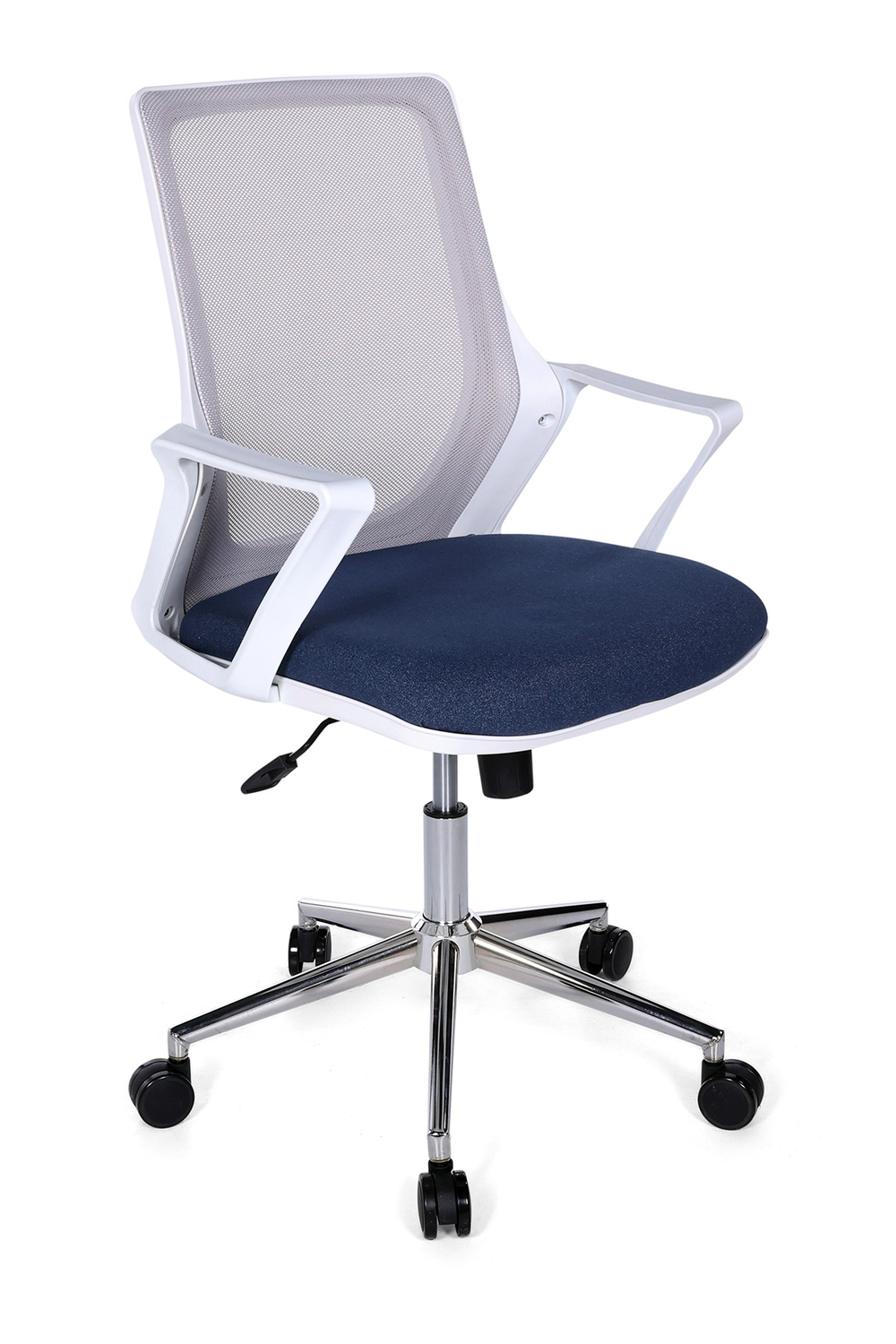 Ofisbazaar Alf Beyaz Fileli Çalışma Koltuğu | Ergonomik Şef ve Toplantı Koltuğu Mavi/Gri