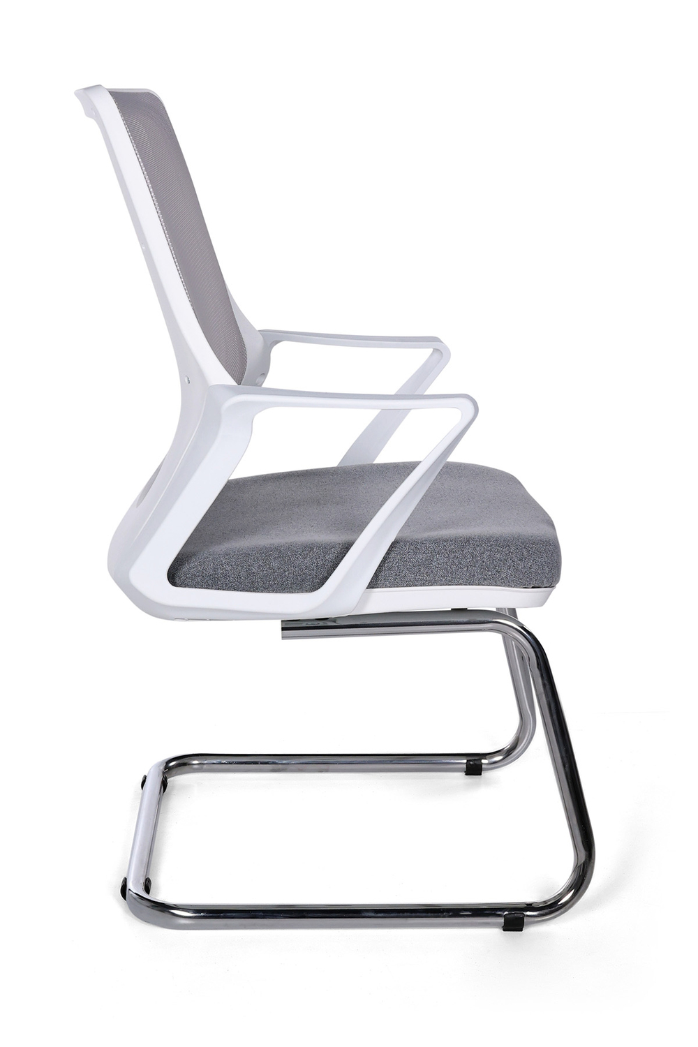 Ofisbazaar Alf Beyaz Fileli Misafir Koltuğu | Ergonomik Toplantı ve Bekleme Koltuğu Gri