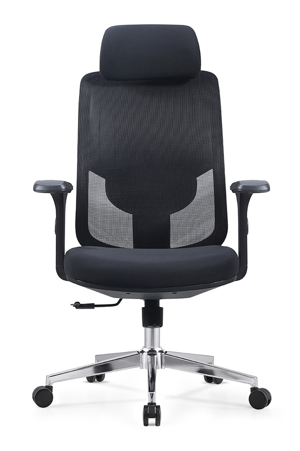 Ofisbazaar Atlas Premium Ergonomik Fileli Yönetici Koltuğu | Başlıklı Ofis ve Çalışma Koltuğu Siyah