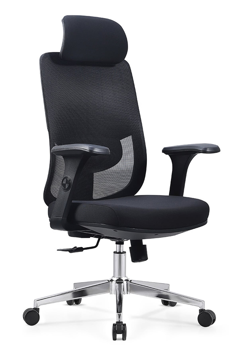 Ofisbazaar Atlas Premium Ergonomik Fileli Yönetici Koltuğu | Başlıklı Ofis ve Çalışma Koltuğu Siyah