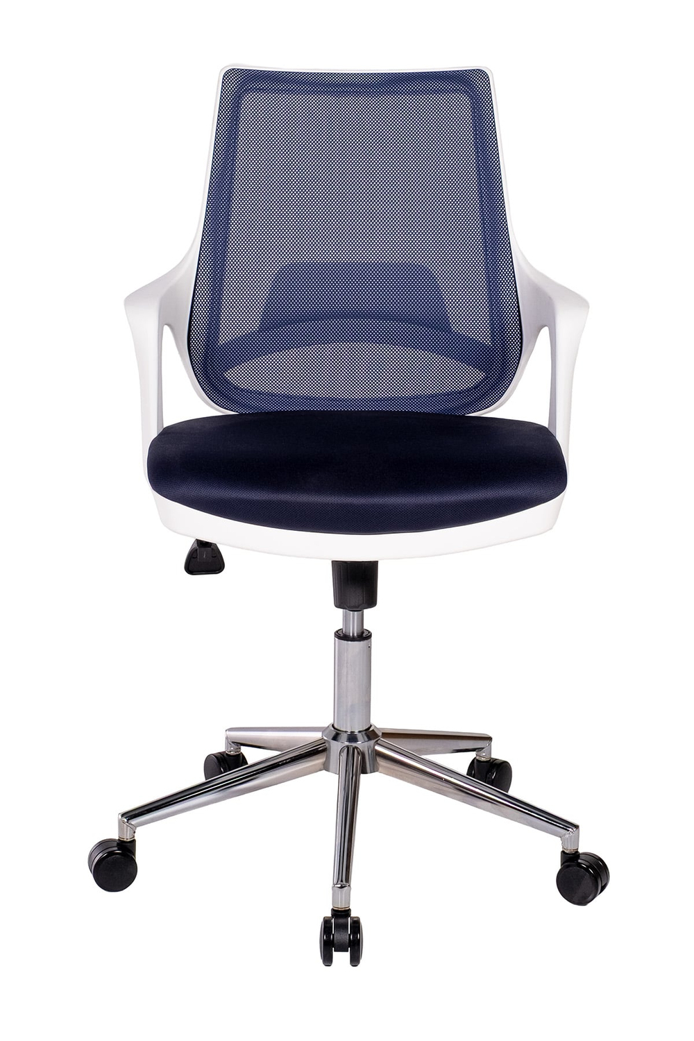 Ofisbazaar Buya Beyaz Fileli Çalışma Koltuğu | Ergonomik Şef ve Toplantı Koltuğu Lacivert