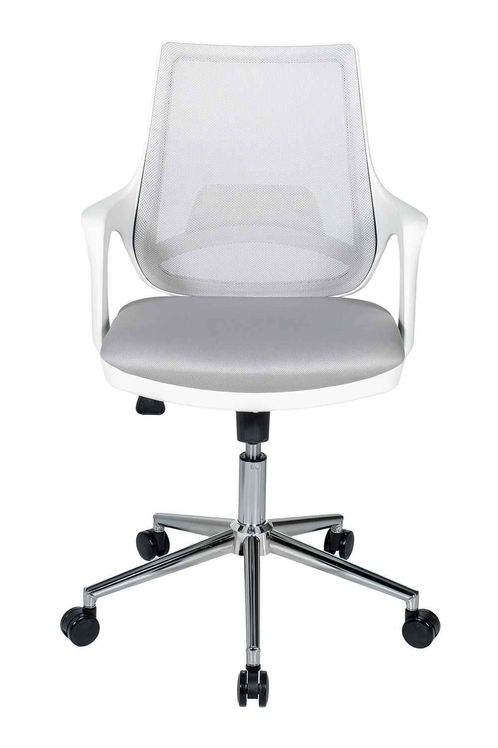 Ofisbazaar Buya Beyaz Fileli Çalışma Koltuğu | Ergonomik Şef ve Toplantı Koltuğu Gri
