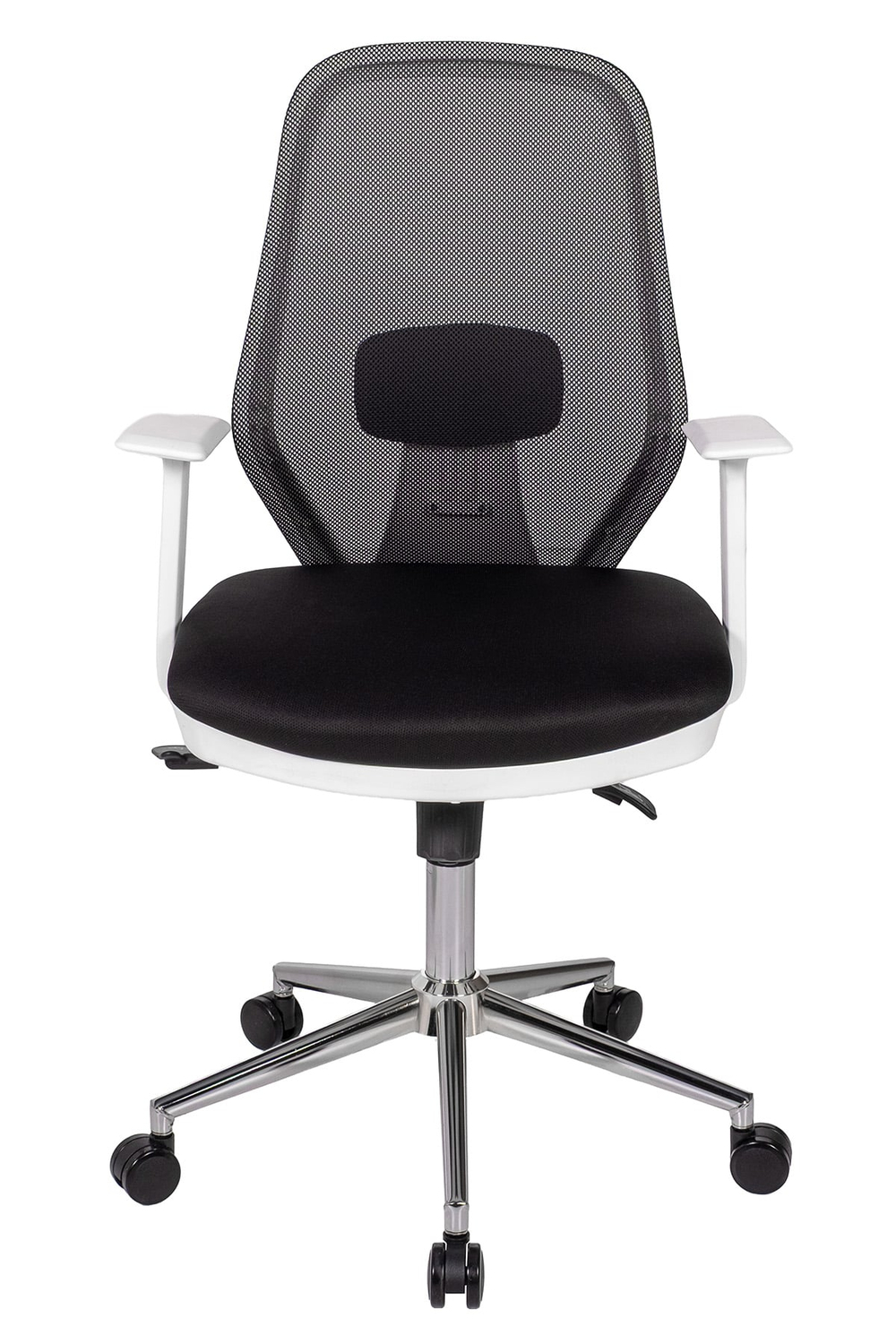 Ofisbazaar Dali Beyaz Fileli Çalışma Koltuğu | Ergonomik Şef ve Toplantı Koltuğu Siyah fileli
