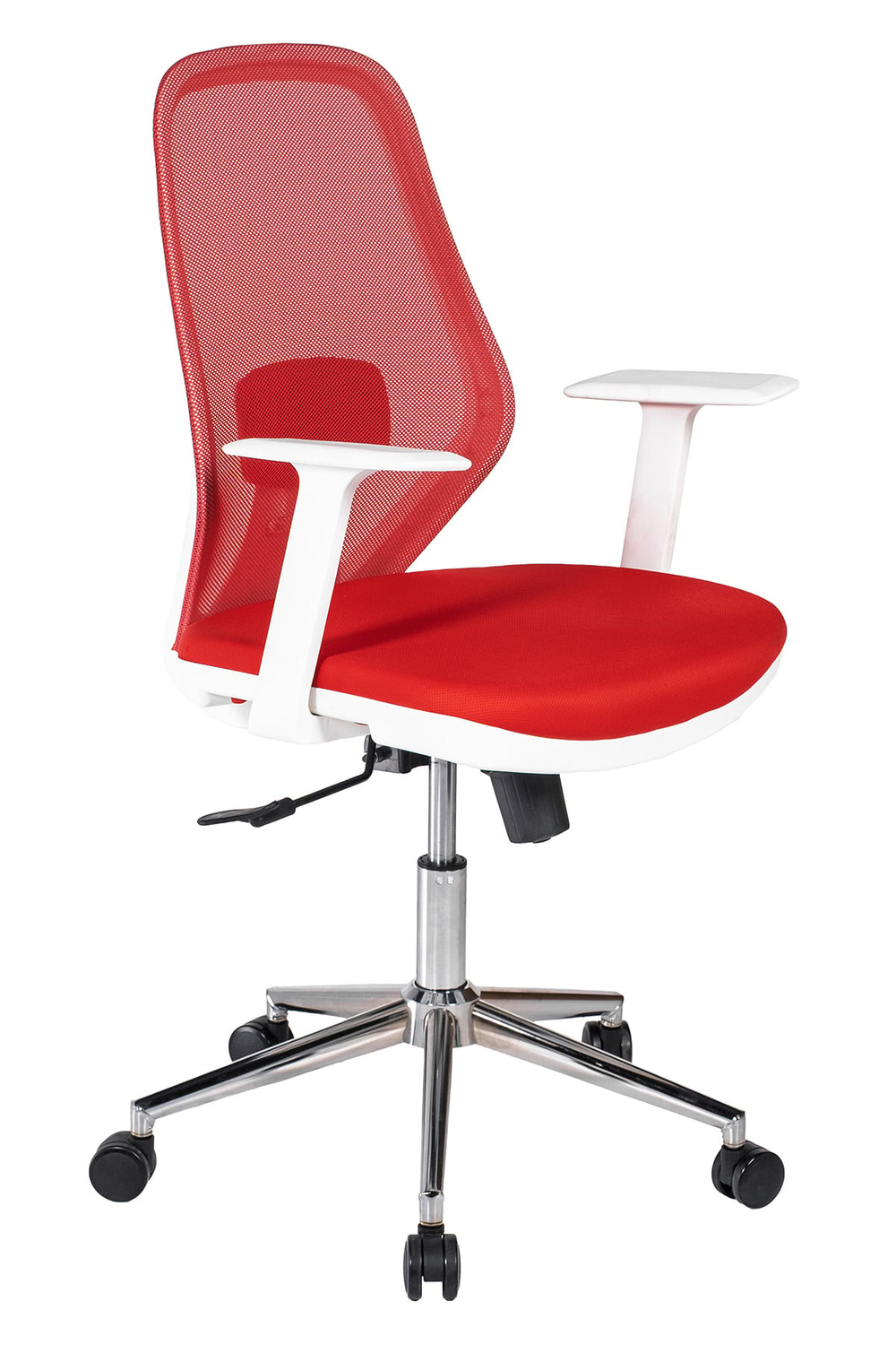 Ofisbazaar Dali Beyaz Fileli Çalışma Koltuğu | Ergonomik Şef ve Toplantı Koltuğu Kırmızı