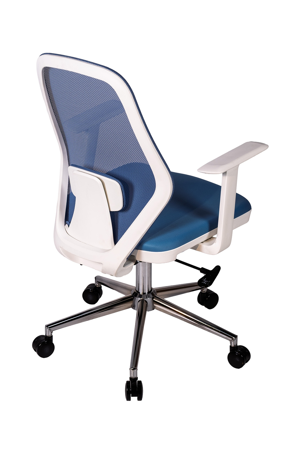 Ofisbazaar Dali Beyaz Fileli Çalışma Koltuğu | Ergonomik Şef ve Toplantı Koltuğu Açık Mavi