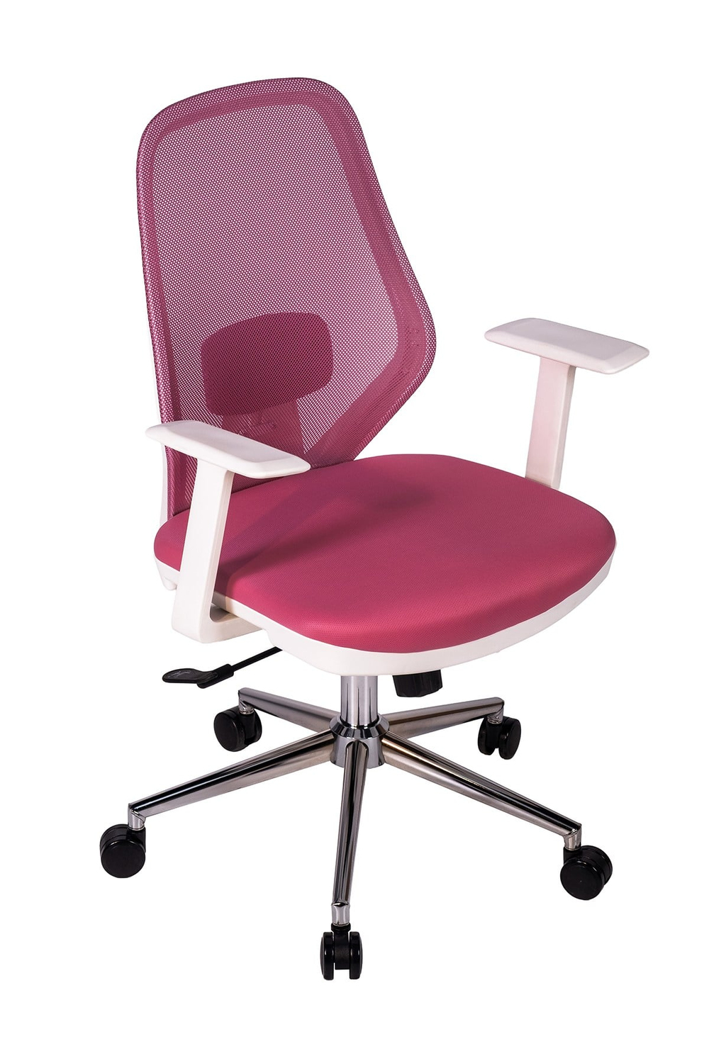 Ofisbazaar Dali Beyaz Fileli Çalışma Koltuğu | Ergonomik Şef ve Toplantı Koltuğu Pembe