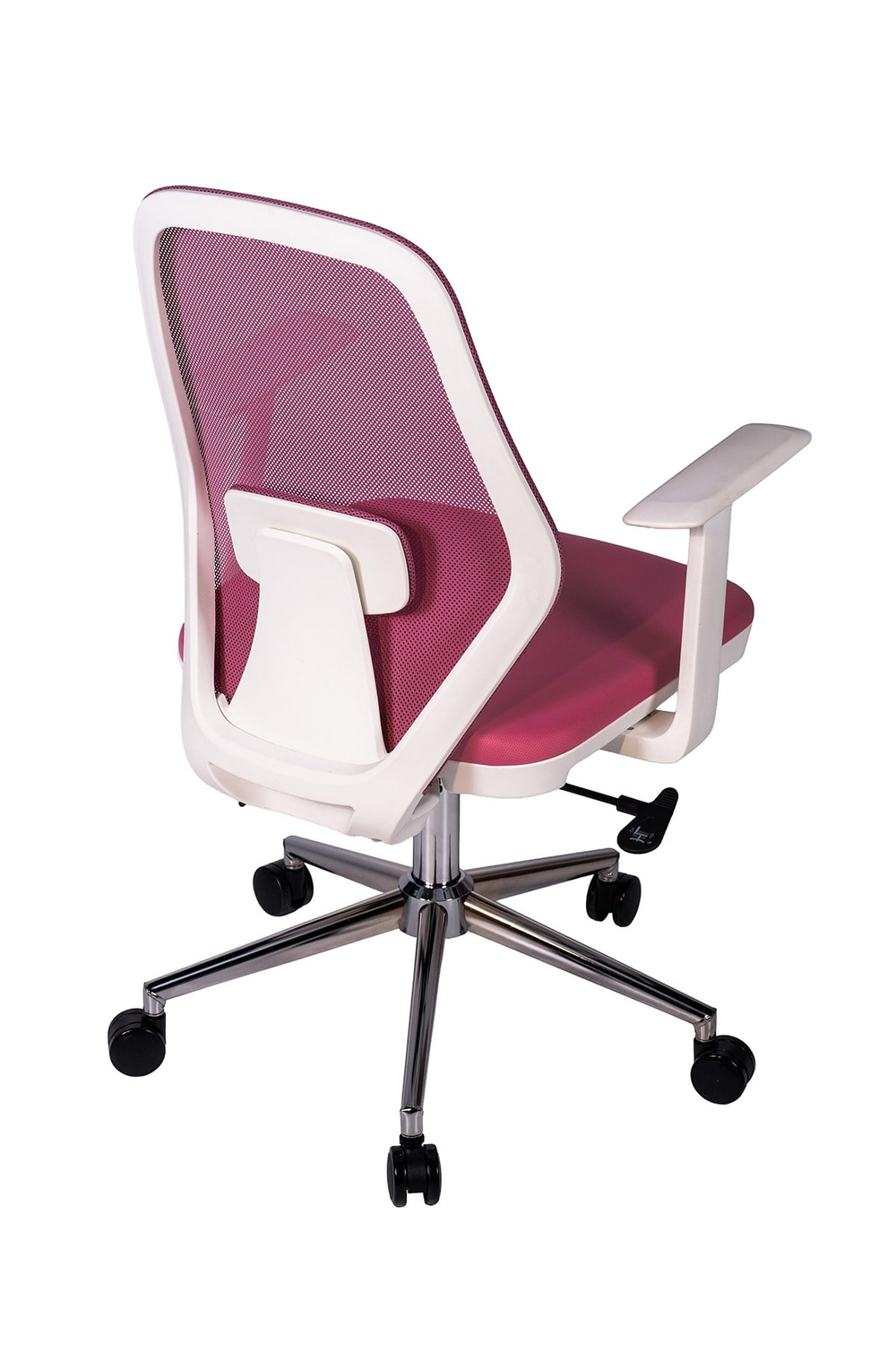 Ofisbazaar Dali Beyaz Fileli Çalışma Koltuğu | Ergonomik Şef ve Toplantı Koltuğu Pembe