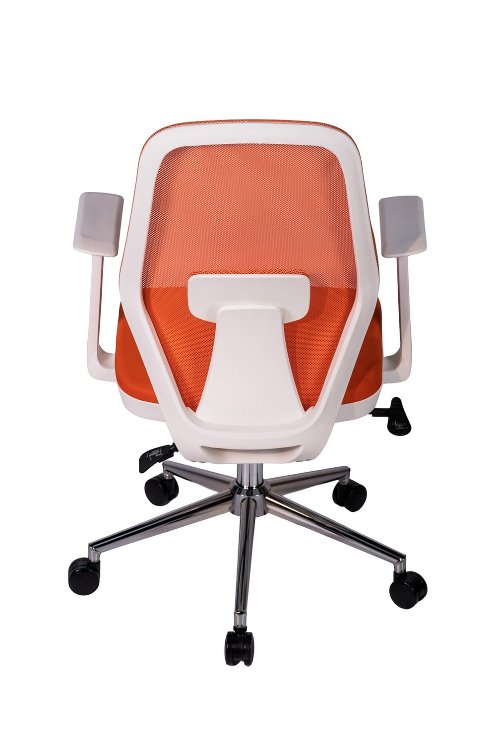 Ofisbazaar Dali Beyaz Fileli Çalışma Koltuğu | Ergonomik Şef ve Toplantı Koltuğu Turuncu