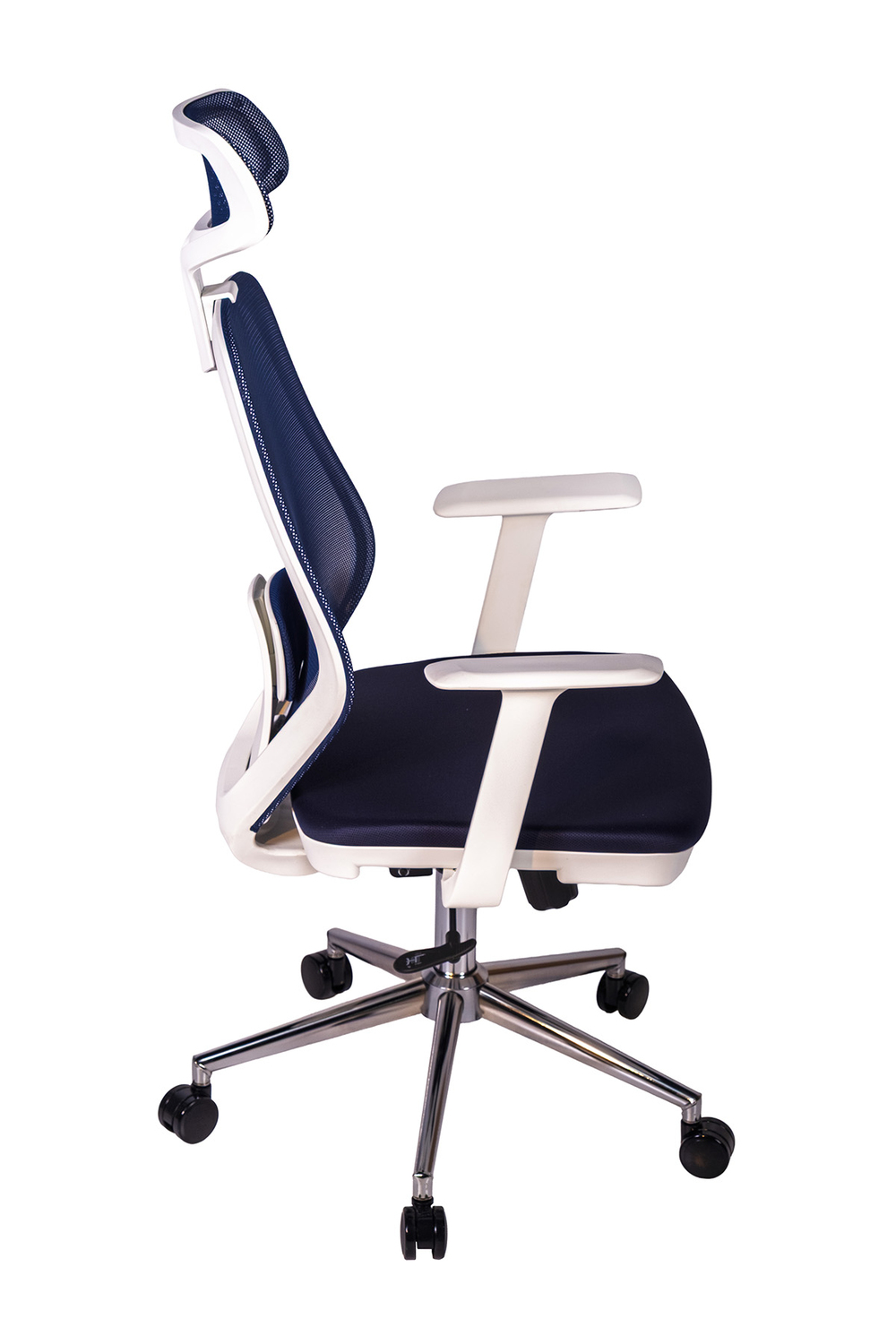 Ofisbazaar Dali Beyaz Fileli Yönetici Koltuğu | Ergonomik Başlıklı Ofis Koltuğu Lacivert