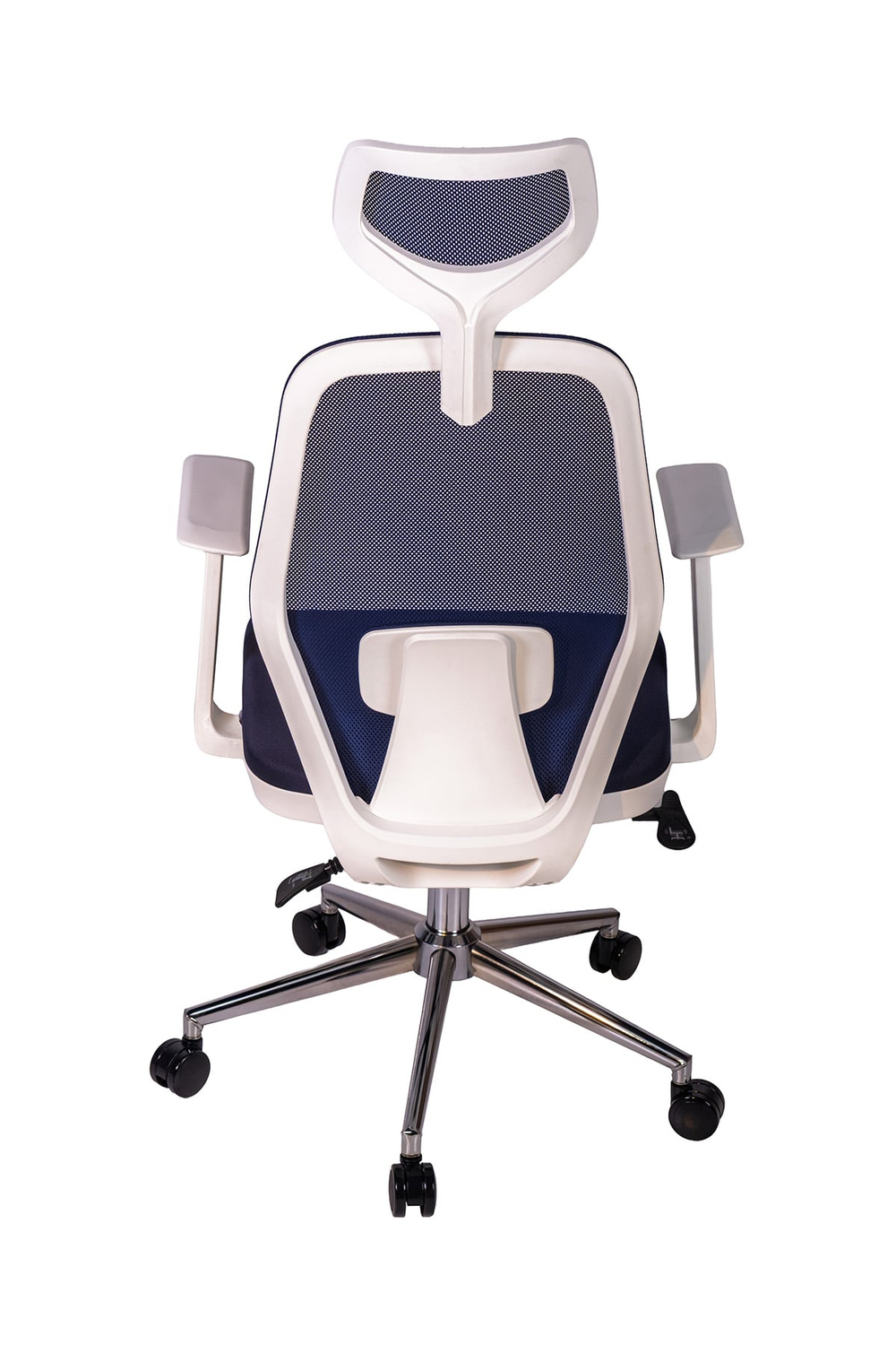 Ofisbazaar Dali Beyaz Fileli Yönetici Koltuğu | Ergonomik Başlıklı Ofis Koltuğu Lacivert