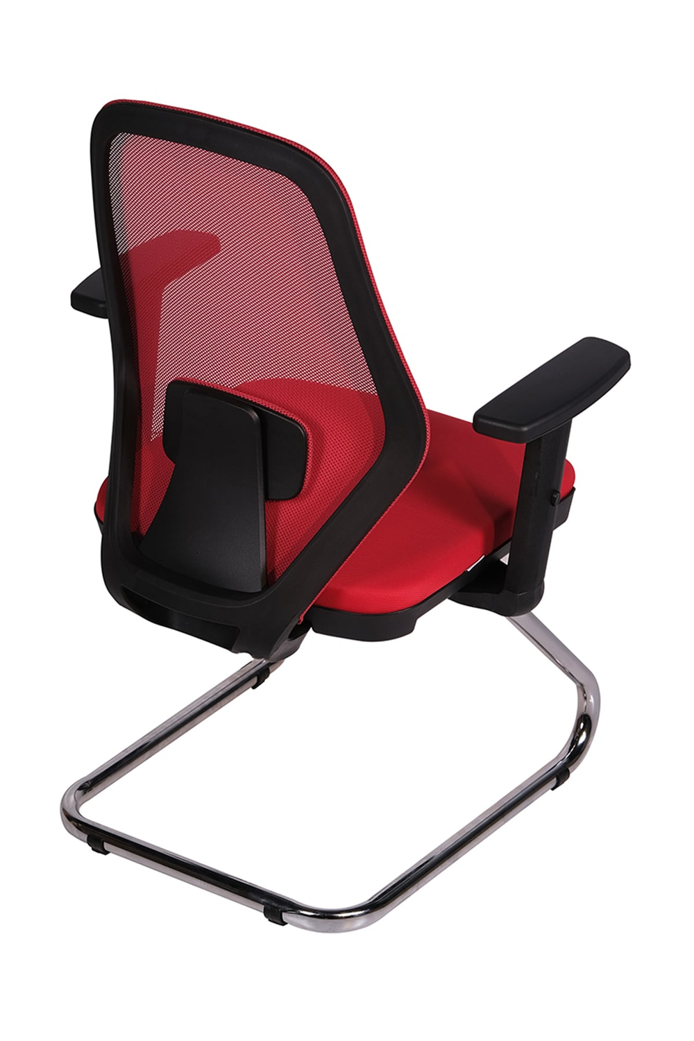 Ofisbazaar Dali Fileli Misafir Koltuğu | Ergonomik Toplantı ve Bekleme Koltuğu Kırmızı