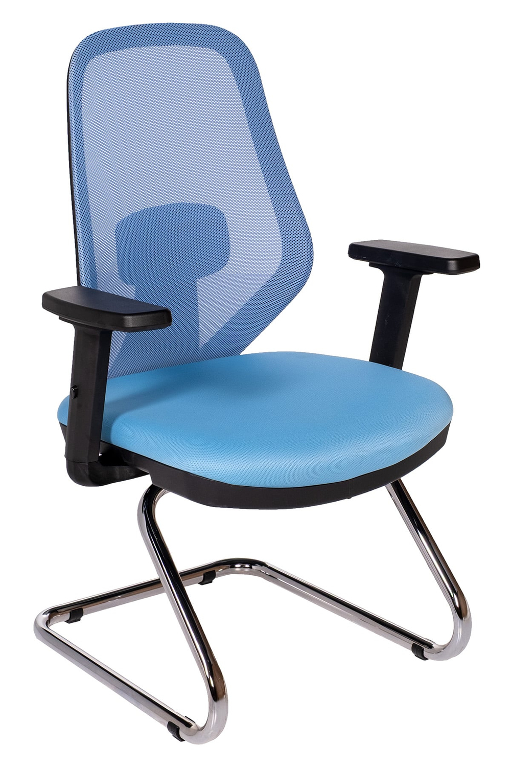 Ofisbazaar Dali Fileli Misafir Koltuğu | Ergonomik Toplantı ve Bekleme Koltuğu Açık Mavi