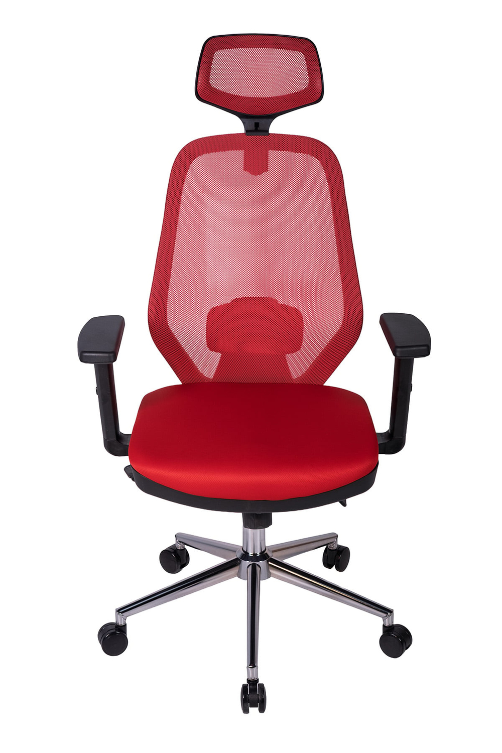 Ofisbazaar Dali Fileli Yönetici Koltuğu | Ergonomik Başlıklı Ofis Koltuğu Kırmızı