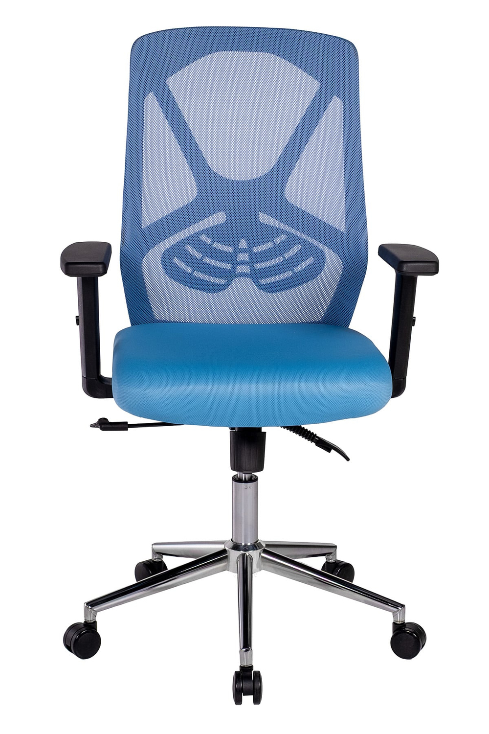 Ofisbazaar Dolphin Siyah Fileli Çalışma Koltuğu | Ergonomik Şef ve Toplantı Koltuğu Açık Mavi