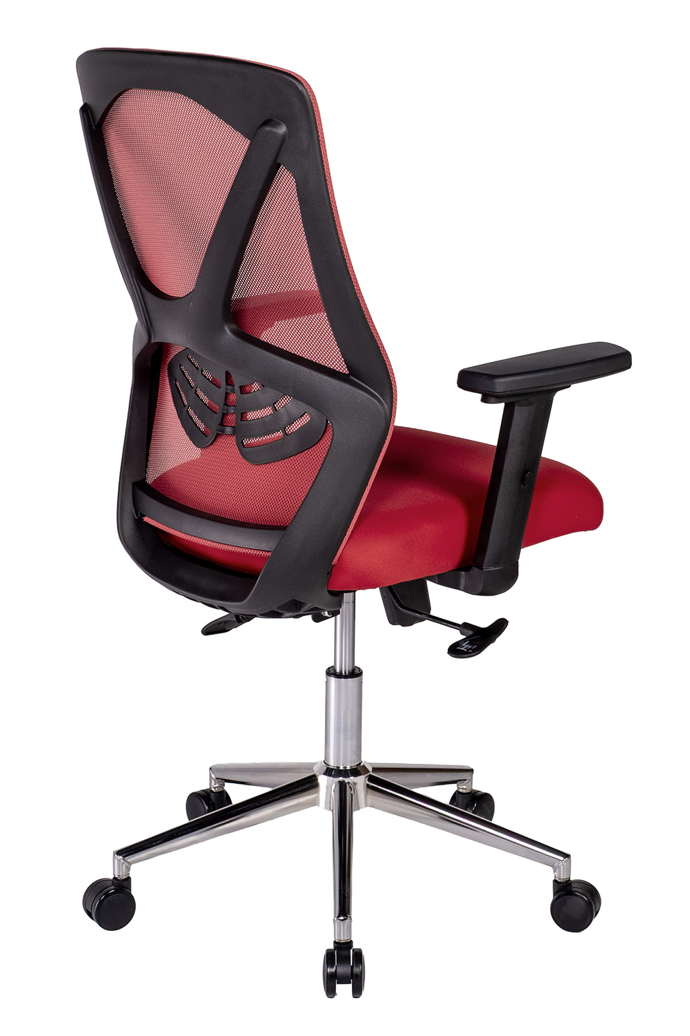 Ofisbazaar Dolphin Siyah Fileli Çalışma Koltuğu | Ergonomik Şef ve Toplantı Koltuğu Kırmızı