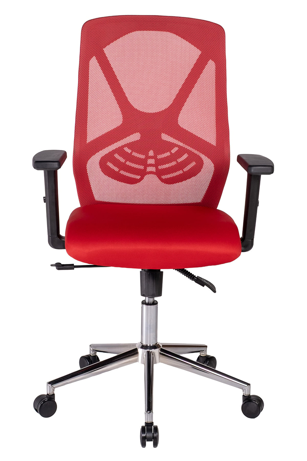 Ofisbazaar Dolphin Siyah Fileli Çalışma Koltuğu | Ergonomik Şef ve Toplantı Koltuğu Kırmızı