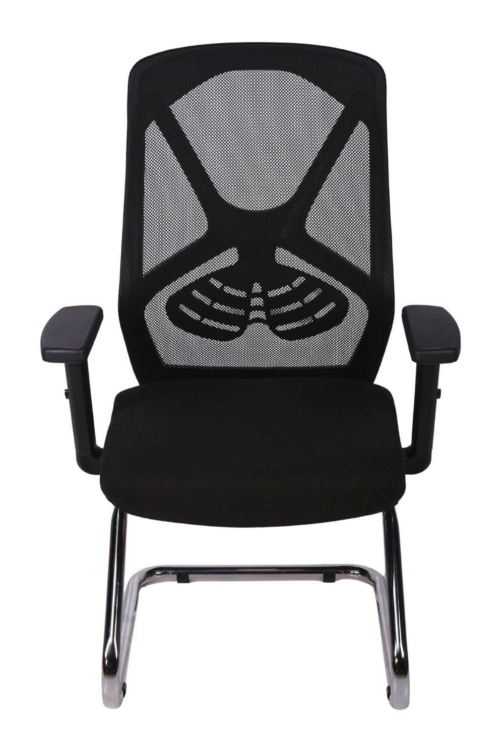 Ofisbazaar Dolphin Siyah Fileli Misafir Koltuğu | Ergonomik Toplantı ve Bekleme Koltuğu Siyah Fileli