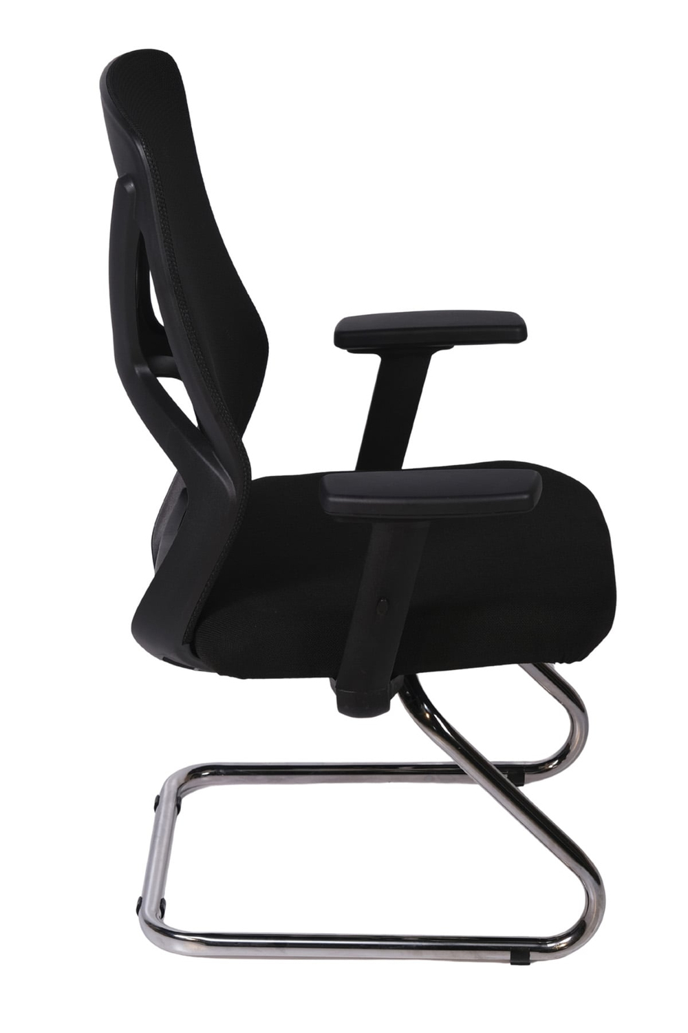 Ofisbazaar Dolphin Siyah Fileli Misafir Koltuğu | Ergonomik Toplantı ve Bekleme Koltuğu Siyah Fileli
