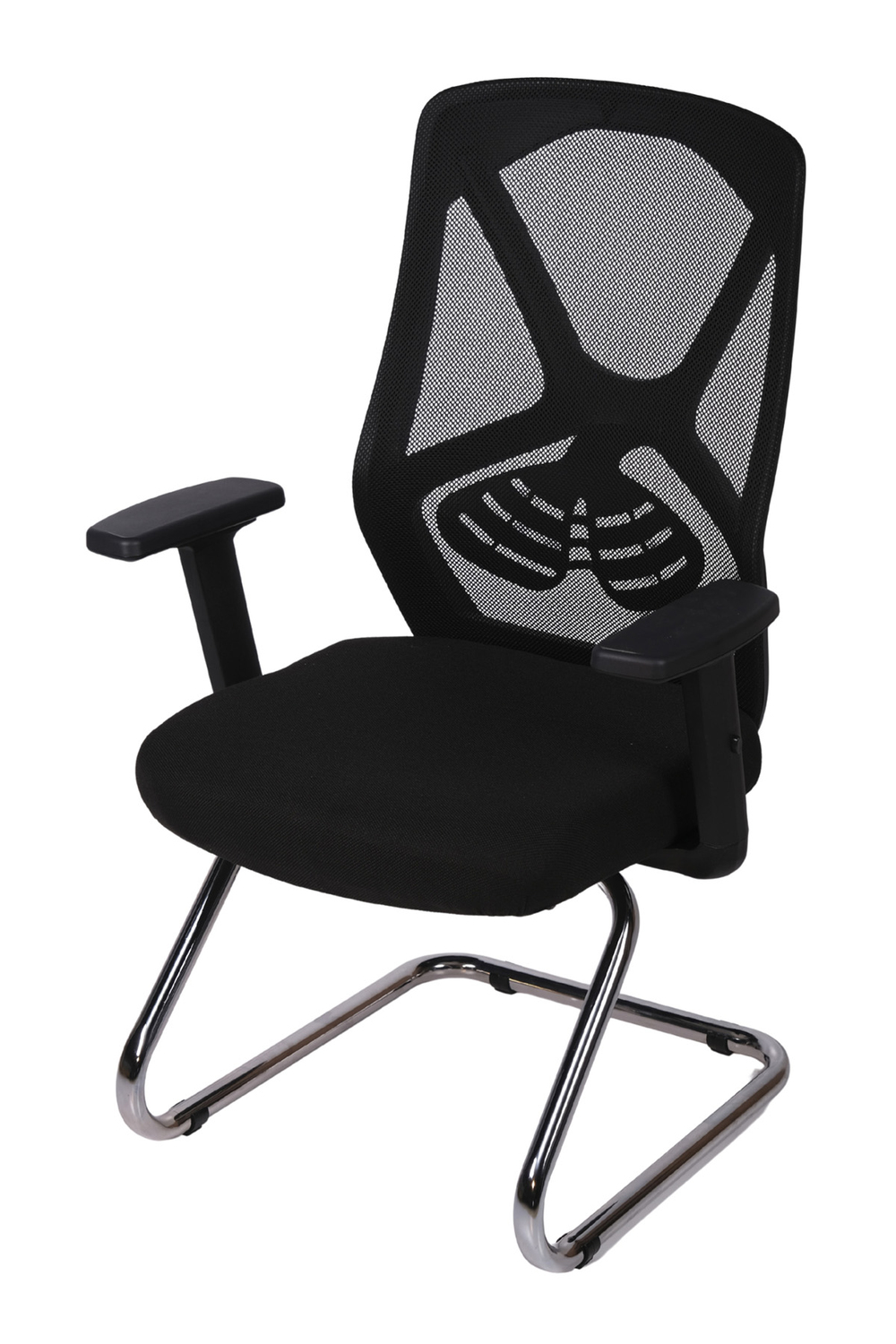Ofisbazaar Dolphin Siyah Fileli Misafir Koltuğu | Ergonomik Toplantı ve Bekleme Koltuğu Siyah Fileli