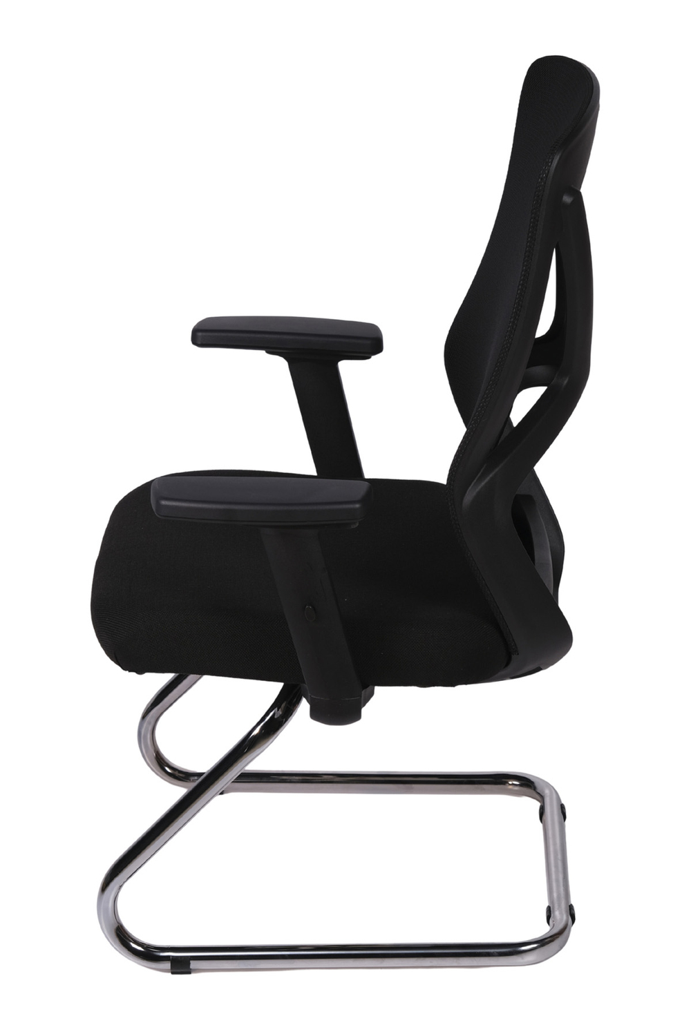 Ofisbazaar Dolphin Siyah Fileli Misafir Koltuğu | Ergonomik Toplantı ve Bekleme Koltuğu Siyah Fileli