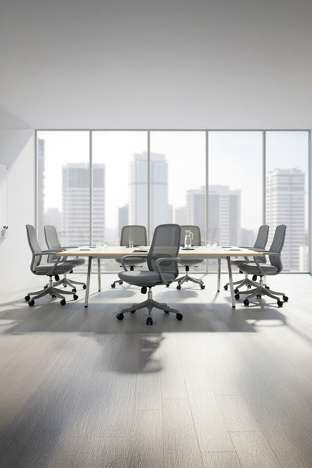 Ofisbazaar Lavander Fileli Çalışma Koltuğu | Ergonomik Şef ve Toplantı Koltuğu Gri