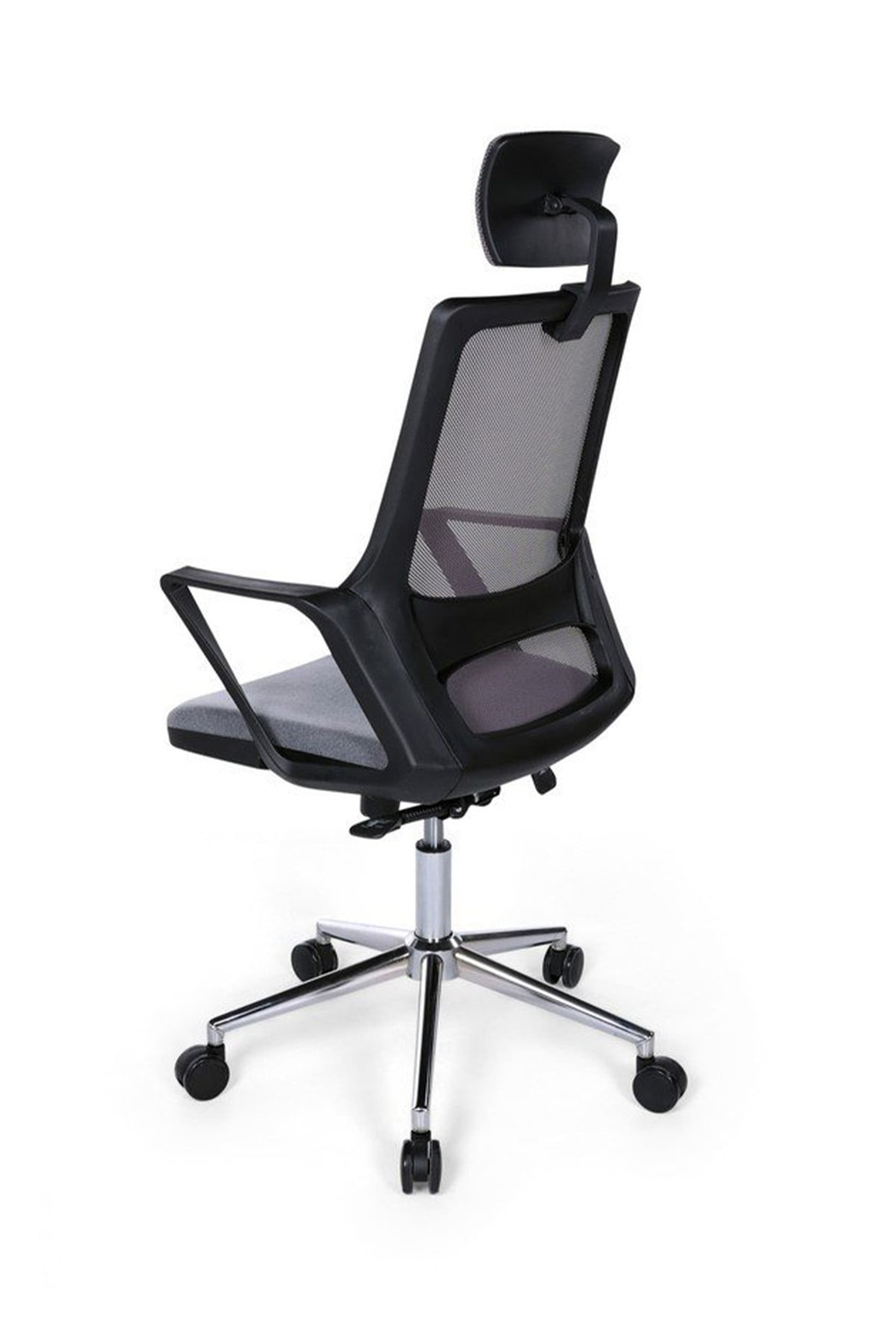 Ofisbazaar Lizz Gri Fileli Yönetici Koltuğu | Ergonomik Başlıklı Ofis Koltuğu Gri