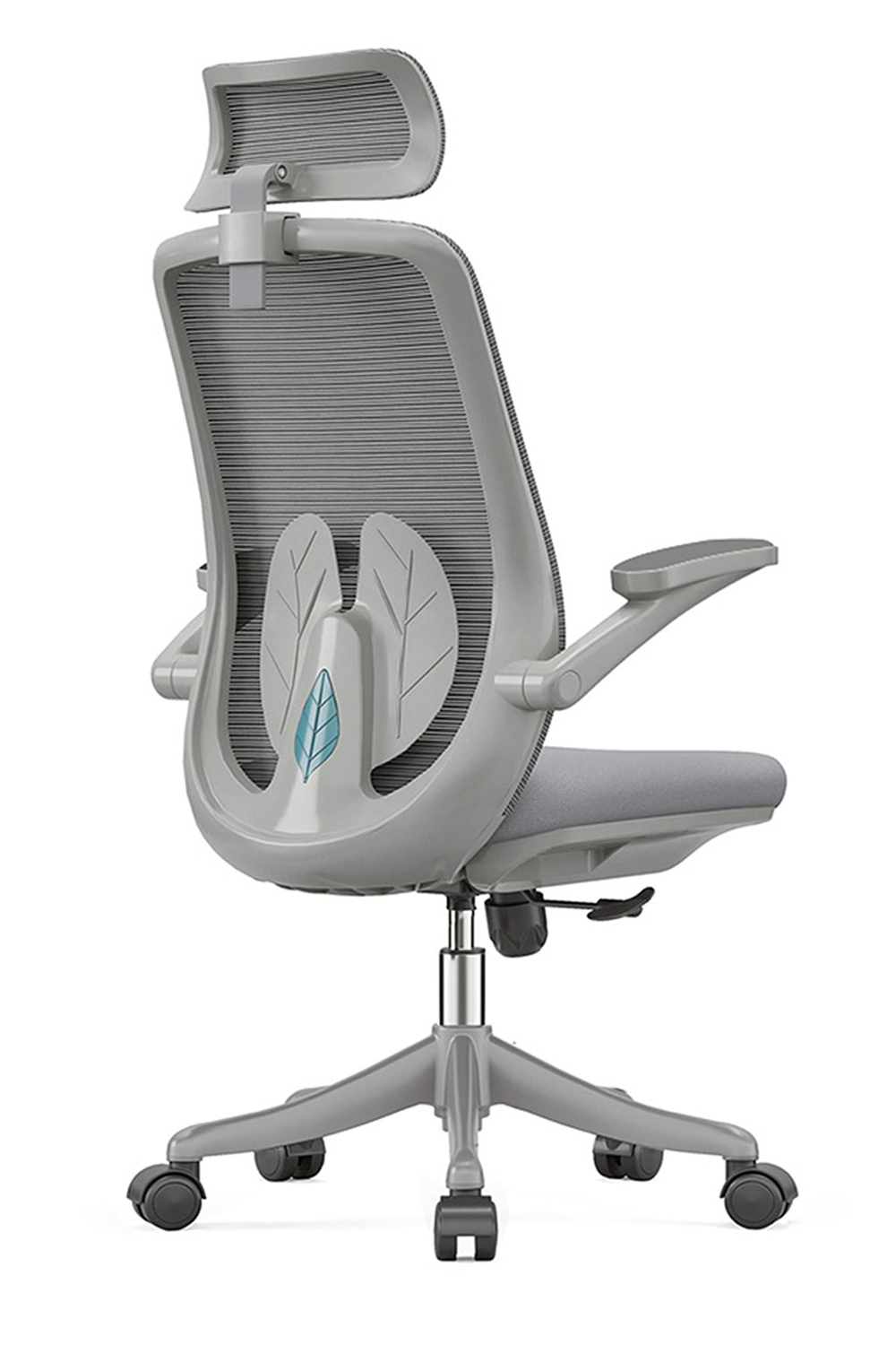 Ofisbazaar Sakura Ergonomik Fileli Yönetici Koltuğu | Başlıklı Ofis ve Çalışma Koltuğu Gri