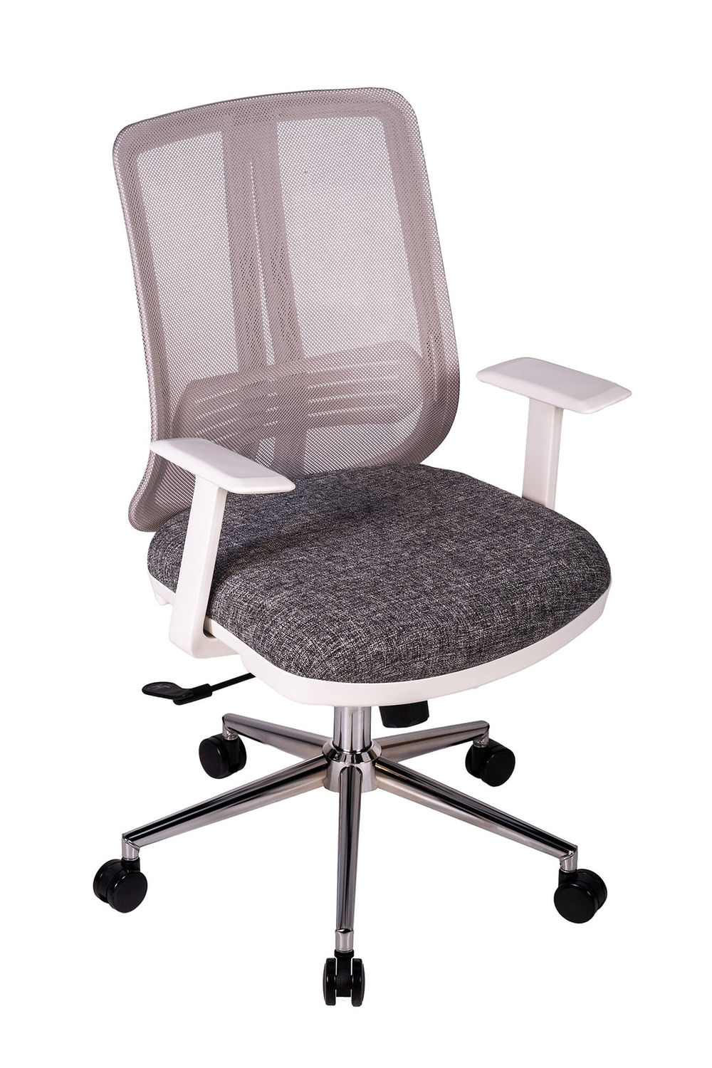 Ofisbazaar UP Beyaz Fileli Çalışma Koltuğu | Ergonomik Şef ve Toplantı Koltuğu Desenli Gri