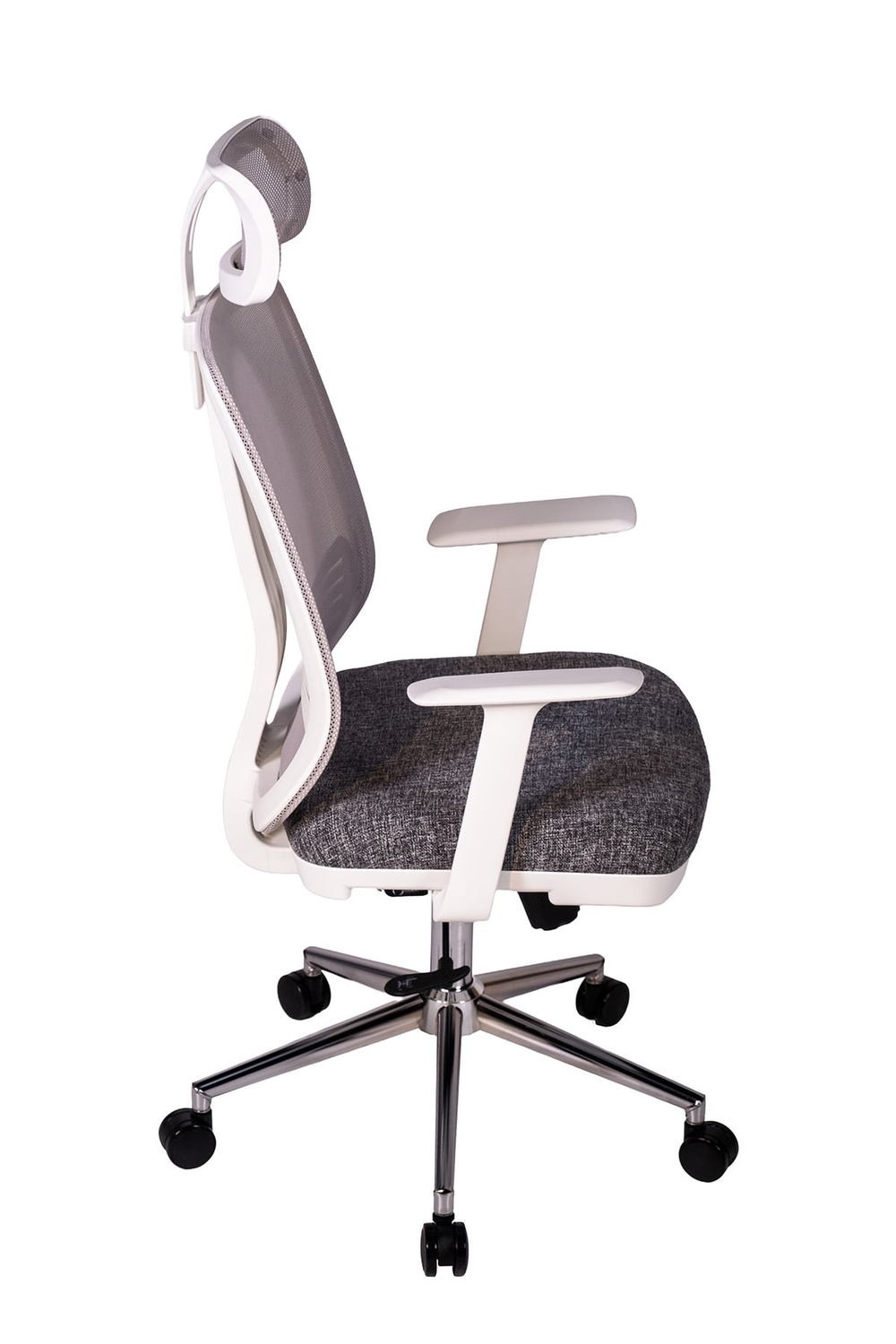 Ofisbazaar UP Beyaz Fileli Yönetici Koltuğu | Ergonomik Başlıklı Ofis Koltuğu Desenli Gri