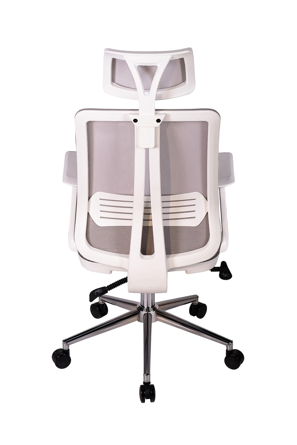 Ofisbazaar UP Beyaz Fileli Yönetici Koltuğu | Ergonomik Başlıklı Ofis Koltuğu Desenli Gri