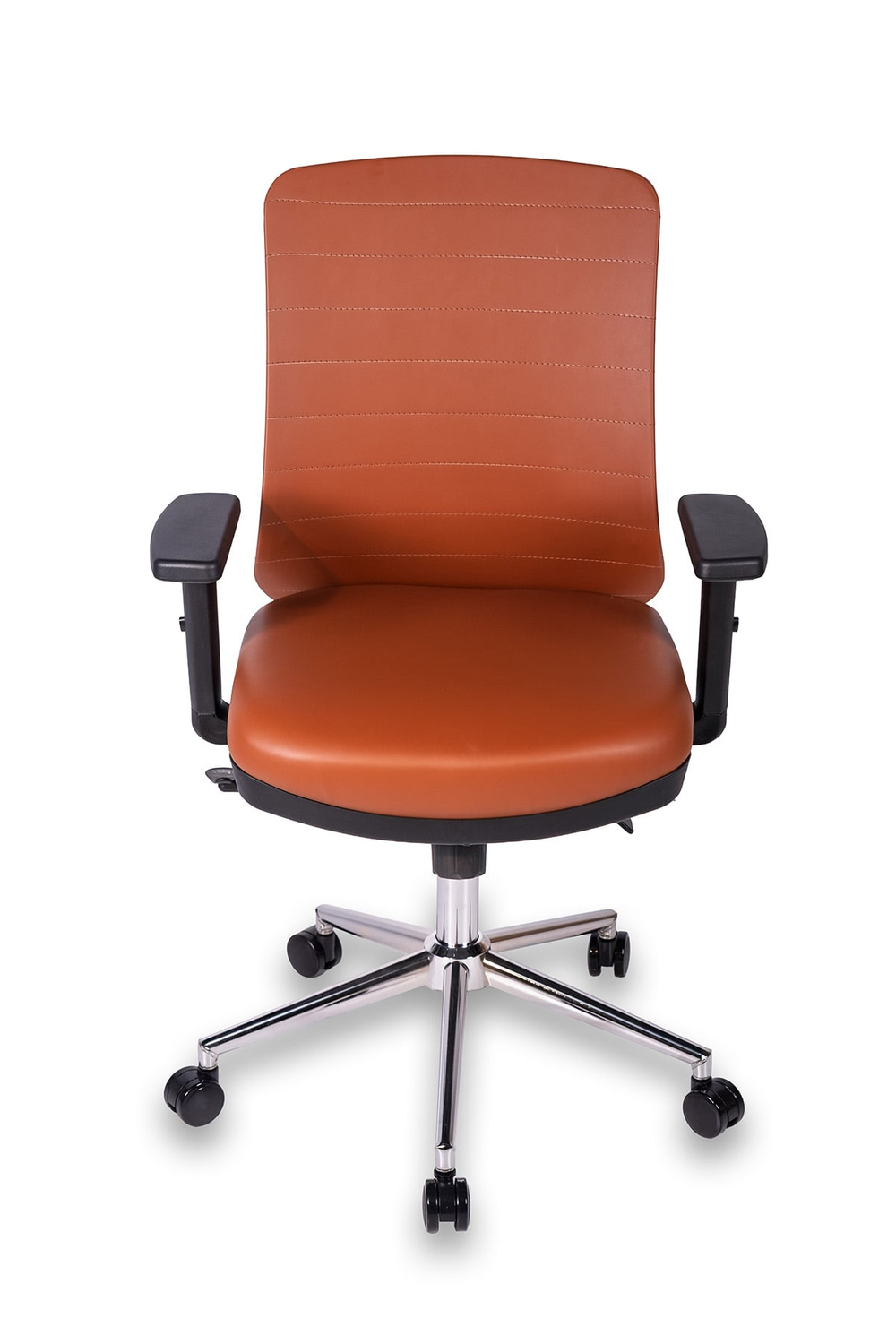 Ofisbazaar UP Deri Çalışma Koltuğu | Ergonomik Şef ve Toplantı Koltuğu Martin09 Kahverengi Deri
