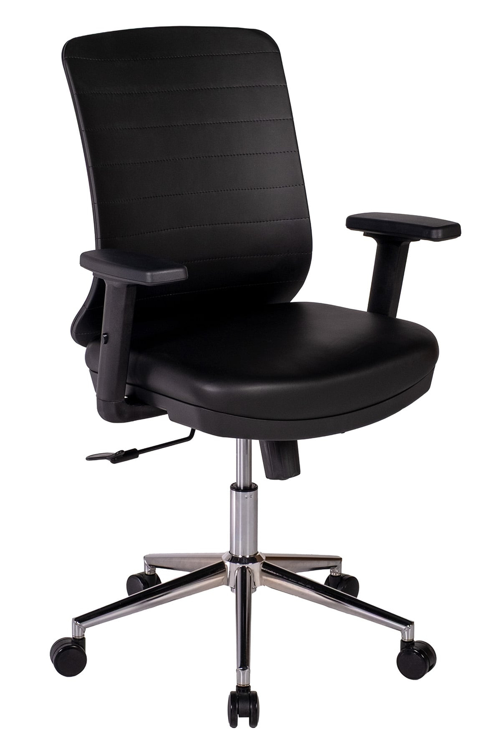 Ofisbazaar UP Deri Çalışma Koltuğu | Ergonomik Şef ve Toplantı Koltuğu Martin 01- Siyah Deri