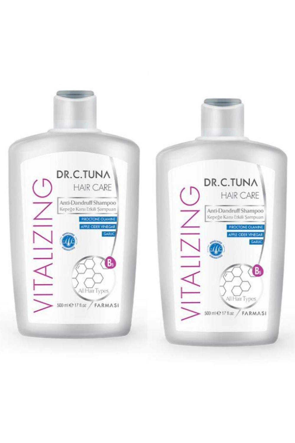 Dr. C. Tuna Vitalizing Kepeğe Karşı Etkili Şampuan 500 ml X2