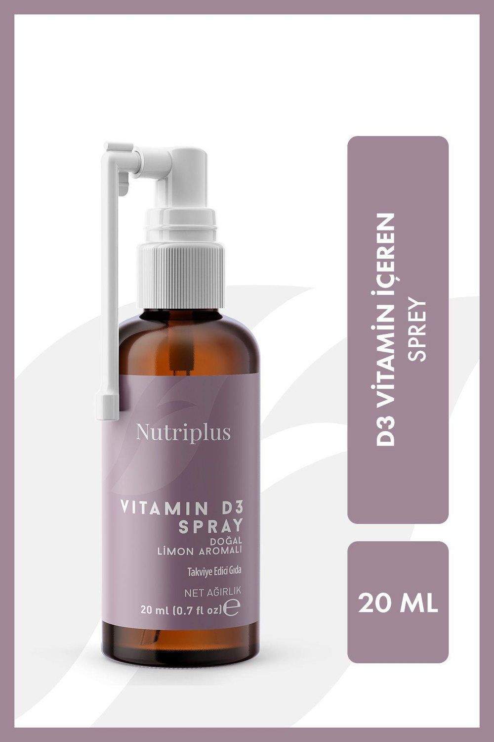Nutriplus Vitamin D3 Sprey Limon Aromalı 20 ml
