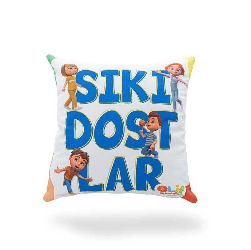 Elif ve Arkadaşları Kırlent Kılıfı - Sıkı Dostlar