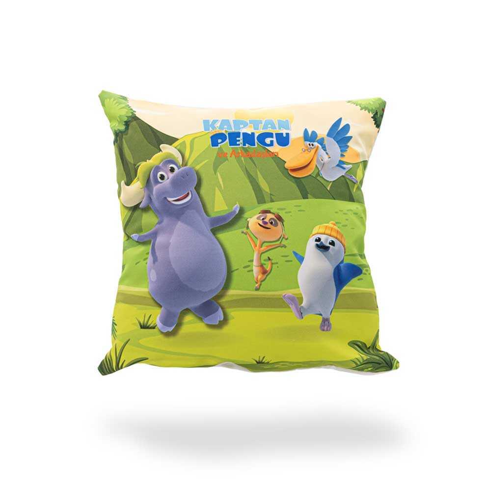 Kaptan Pengu Kırlent Kılıfı - Doğa