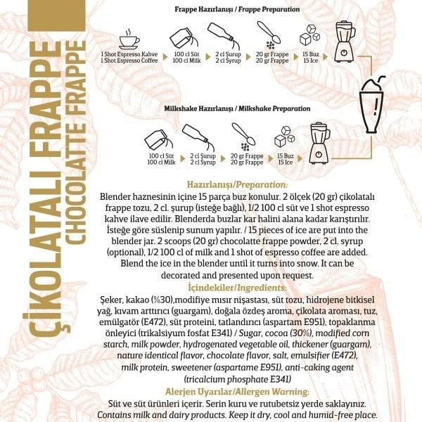 Çikolatalı Frappe Tozu 1000G