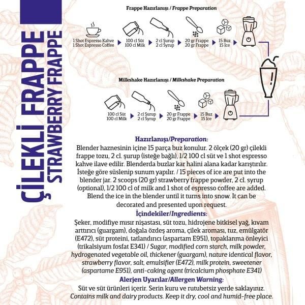 Çilekli Frappe Tozu 1000G